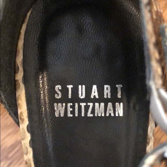 Stuart Weitzman T-Strap Snake Skin Heels - Picture 8 of 8